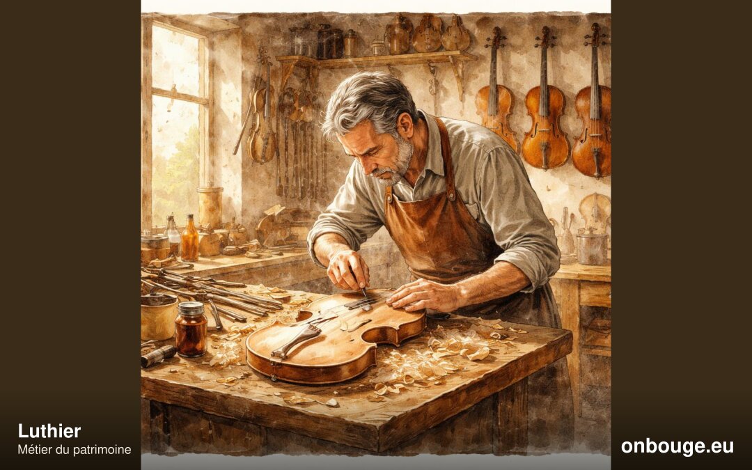 Luthier — aquarelle Onbouge