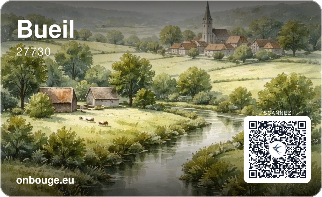 Bueil — carte OnBouge avec QR code