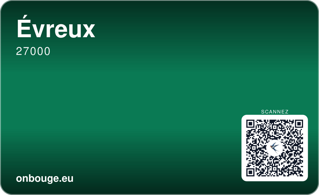 Évreux — carte OnBouge avec QR code