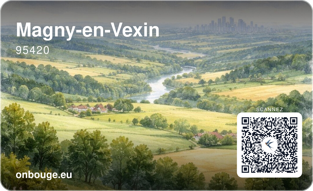 Magny-en-Vexin — carte OnBouge avec QR code