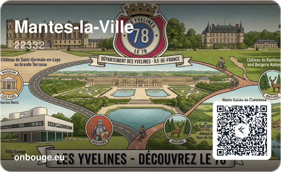 Mantes-la-Ville — carte OnBouge avec QR code