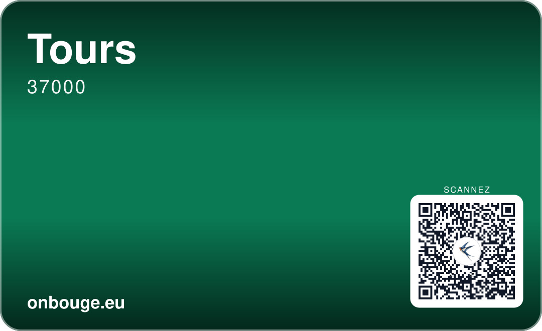 Tours — carte OnBouge avec QR code