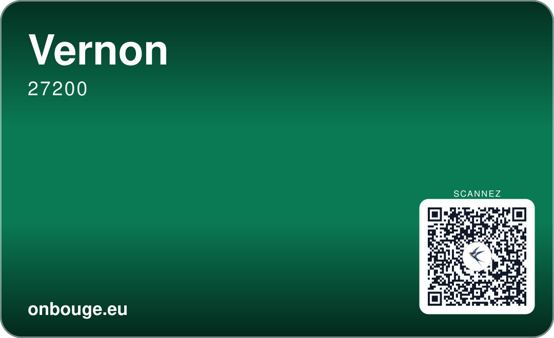 Vernon — carte OnBouge avec QR code